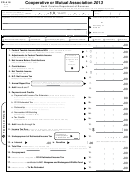 Form Cd-418 - Cooperative Or Mutual Association - 2013