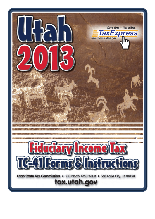 Instructions For Utah Fiduciary Return (Tc-41) - 2013 Printable pdf