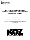 Form Rct-132/143koz - Keystone Opportunity Zone/ Keystone Opportunity Expansion Zone