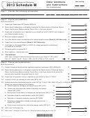 Schedule M - Other Additions And Subtractions - Illinois Department Of Revenue - 2013