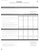 Form 83-305-14-8-1-000 - Mississippi Underestimate Of Corporate Income Tax Worksheet