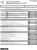 Form Ct-34-sh - New York S Corporation Shareholders' Information Schedule - 2013