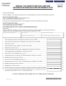 Delaware Form 329 - Special Tax Computation For Lump Sum Distribution From Qualified Retirement Plan - 2012