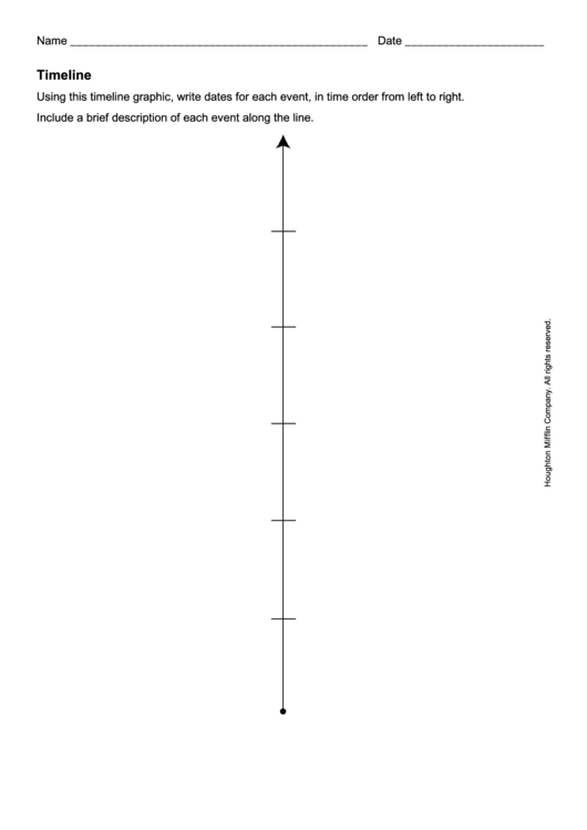 Vertical Timeline Template Printable pdf