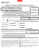 Form Alc-82 - Application For Refund Of Cuyahoga County Taxes On Wine And Mixed Beverages, Beer Or Malt Beverages Paid In Excess Of Legal Requirements