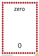 Ladybird 0-10 Number Chart Templates