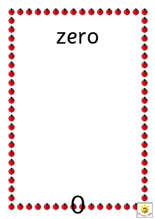Ladybird 0-10 Number Chart Templates Printable pdf
