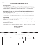 Form Pte-01 - Idaho Income Tax Withheld For An Individual Nonresident Owner Of A Pass-through Entity
