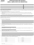 Form 89se - Certification For Idaho's Small Employer Tax Incentives