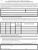 Form Rpd-41318 - Application For Refund Of Tobacco Products Tax
