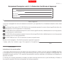 Form Dte 105f - Homestead Exemption And 22% Reduction Certifi Cate Of Approval