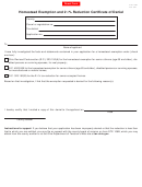 Form Dte 106a - Homestead Exemption And 22% Reduction Certifi Cate Of Denial