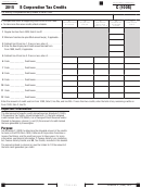Schedule C (100s) - California S Corporation Tax Credits - 2015