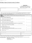 Form 4182 - Michigan Tobacco Products Inventory Tax Return