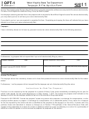Form Opt-1 - West Virginia Taxpayer E-file Opt Out Form - 2011