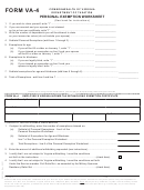 Form Va-4 - Virginia Personal Exemption Worksheet