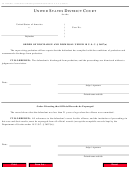Form Ao 246a - Order Of Discharge And Dismissal - United States District Court