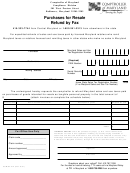 Form Com/st-212 - Purchases For Resale Refund By Fax - Comptroller Of Maryland