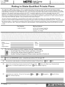 Fillable Form 13599 - Rating In State-Qualified Private Plans Printable pdf