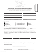 Form Com/mft-047 - Application For Special Fuel Tax Exemption Certificate