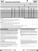 Fillable California Form 3885p - Depreciation And Amortization - 2012 Printable pdf