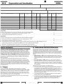 Fillable California Form 3885l - Depreciation And Amortization - 2012 Printable pdf