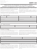 Form Cert-143 - Sales And Use Tax Exemption For Purchases Of Vessels Docked In Connecticut For 60 Or Fewer Days In A Calendar Year