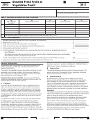 California Form 3811 - Donated Fresh Fruits Or Vegetables Credit - 2012