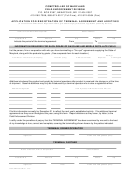 Form Cot/fed-305 - Application For Registration Of Terminal Agreement And Additives