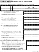 Form Mi-1040d - Michigan Adjustment Of Capital Gains And Losses - 2013