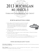 Form Mi-1040cr5 - Michigan Farmland Preservation Tax Credit Instructions - 2013