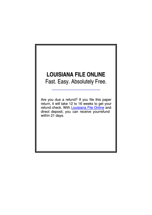 Fillable Form It-540 - Louisiana Individual Income Return Resident - 2013 Printable pdf