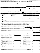 Form Mi-1040cr - Michigan Homestead Property Tax Credit Claim - 2013