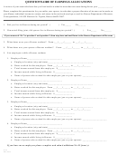 Form Ia-22 - Questionnaire Of Earnings Allocations