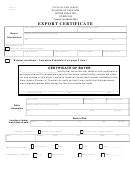 Form Mft-13 - Export Certificate