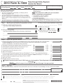 Form Il-1000 - Pass-through Entity Payment Income Tax Return - 2013