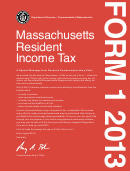Instructions For Form 1 - Massachusetts Resident Income Tax - 2013