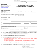 Form Tr-69 - Application For Title Reassignment Addendum