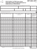 Form Mt-203-att - Information On Roll-your-own Cigarette Tobacco Manufactured Or Imported By A Distributor