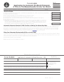 Form M-4868 - Application For Automatic Six-month Extension Of Time To File Massachusetts Income Tax Return - 2013