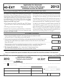 Form 40-ext - Application For Automatic Extension Of Time To File Oregon Individual Income Tax Return - 2013