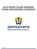 Form Rev-330 - Electronic Filing Program Guide For Business Taxpayers