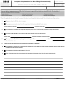 Form 8948 - Preparer Explanation For Not Filing Electronically
