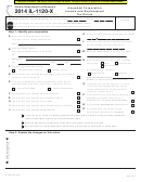 Form Il-1120-x - Amended Corporation Income And Replacement Tax Return - 2014