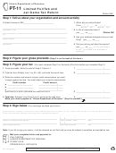 Form Pt-11 - Limited Pull Tab And Jar Game Tax Return