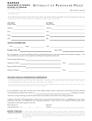Form Tr-11 - Affidavit Of Purchase Price