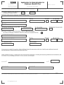 Fillable Form 5300 - Application For Determination For Employee Benefit Plan Printable pdf