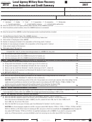 California Form 3807 - Local Agency Military Base Recovery Area Deduction And Credit Summary - 2012