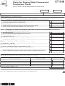 Form Ct-246 - Claim For Empire State Commercial Production Credit - 2013 Printable pdf