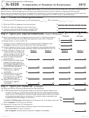 Form Il-2220 - Computation Of Penalties For Businesses - 2012
